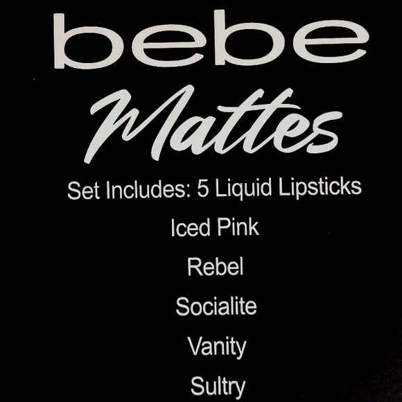 🍓 2/$40 🍓NWT BEBE Metallic / Matte Liquid Lipstick Set - Picture 9 of 9